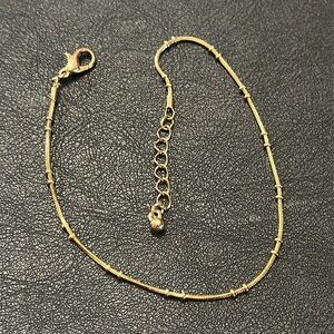 Round Snake Ball Gold-Tone Chain Anklet With Extender